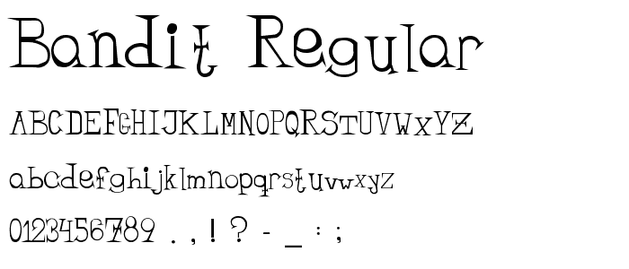 Bandit Regular font